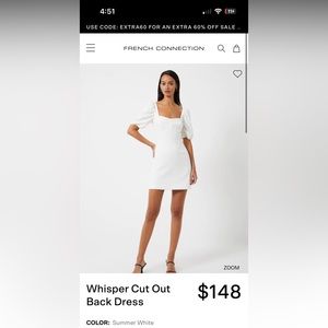 French Connection white mini dress